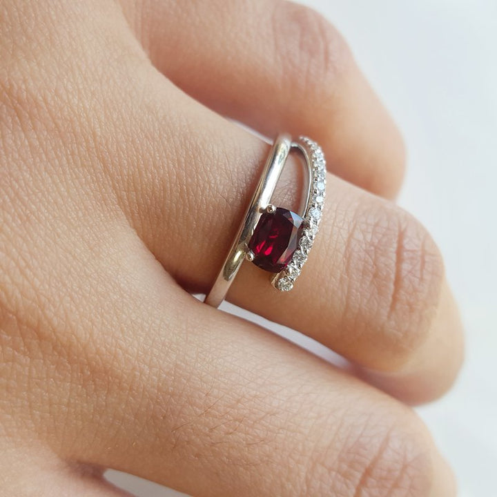 Arizona Anthill Garnet Gold Jewelry Garnet Open Ring