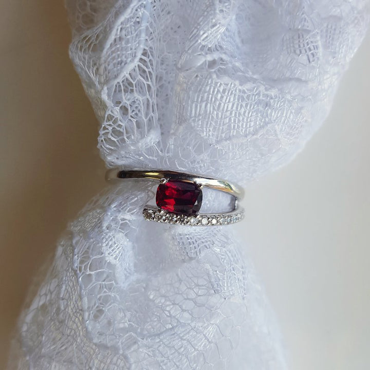 Arizona Anthill Garnet Gold Jewelry Garnet Open Ring