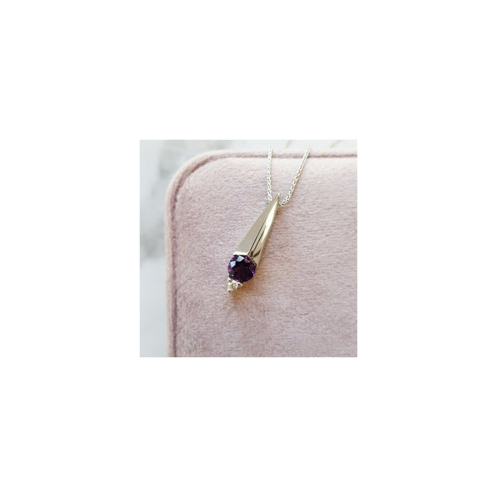 Arizona Amethyst Silver Jewelry Knife Edge Arizona Amethyst Pendant