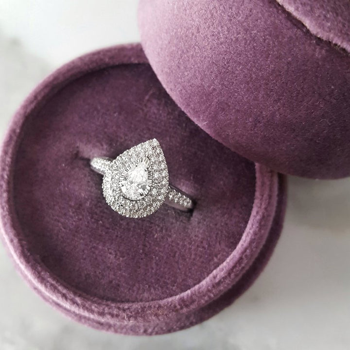 Sami Fine Jewelry Pear Double Halo Ring 020618