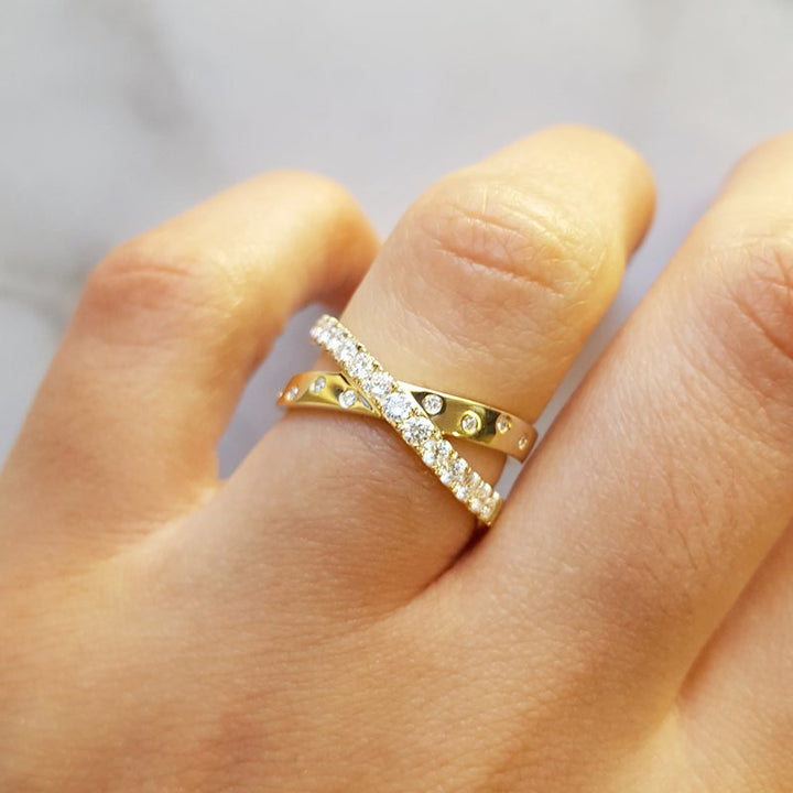 Gems One Overlapping Diamond Ring