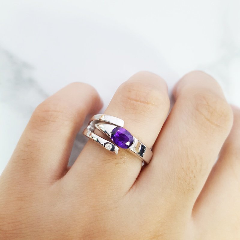 Arizona Amethyst Silver Jewelry Arizona Amethyst Oval Ring