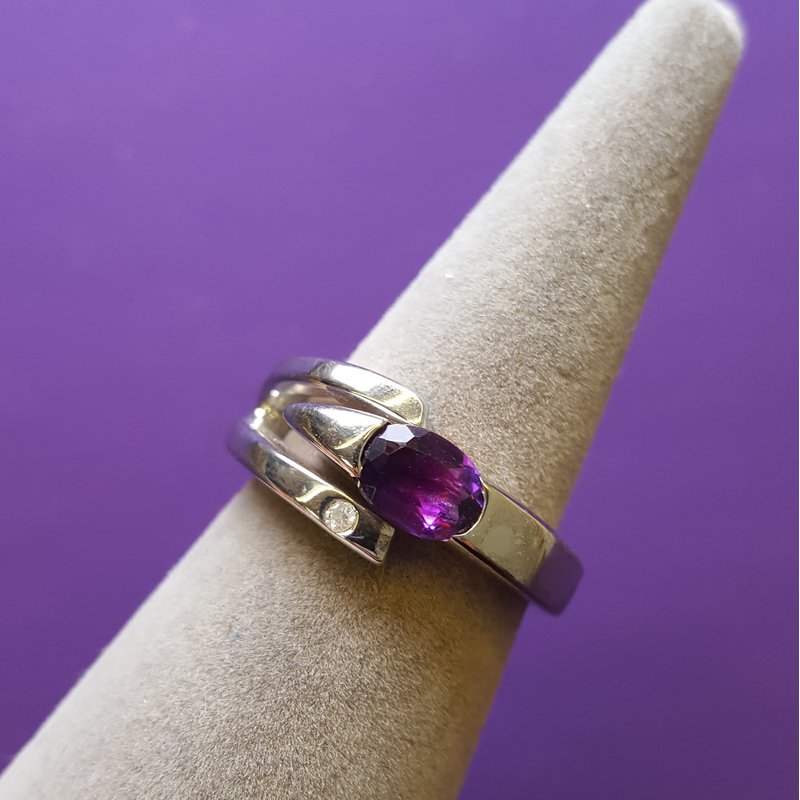Arizona Amethyst Silver Jewelry Arizona Amethyst Oval Ring 361600
