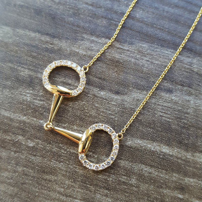 Doves by Doron Paloma Diamond Stirrup Necklace