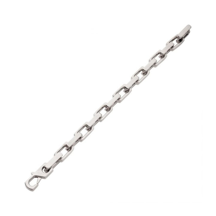 INOX Jewelry 10mm High Polished Finish Stainless Steel Heavy Flat Square Link Bracelet