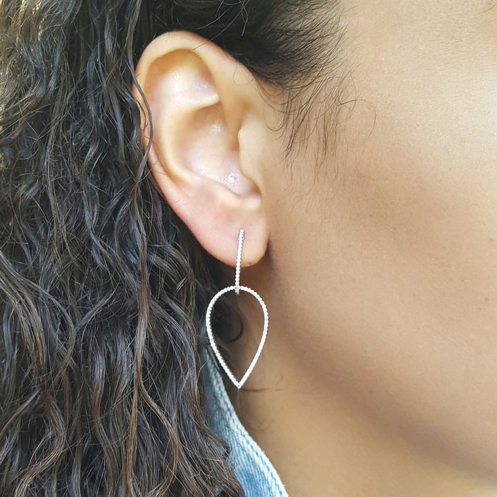 Gems One Mini Hoops With Pear Shape Removable Dangle