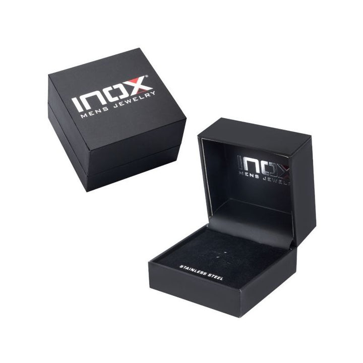 INOX Jewelry Meteorite Inlay Black IP Ring