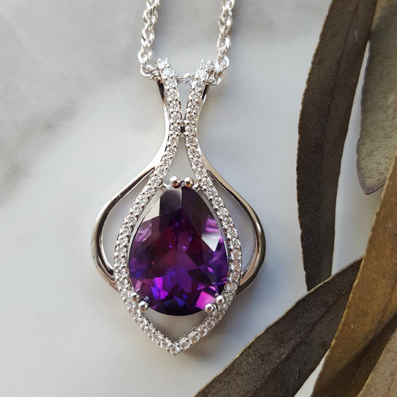  Arizona Amethyst Gold Jewelry Lotus Blossom Amethyst Pendant 363678