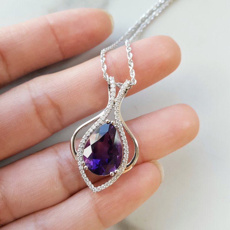Arizona Amethyst Gold Jewelry Lotus Blossom Amethyst Pendant