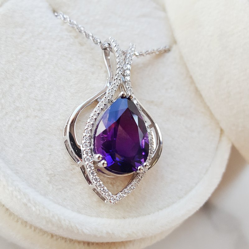 Arizona Amethyst Gold Jewelry Lotus Blossom Amethyst Pendant