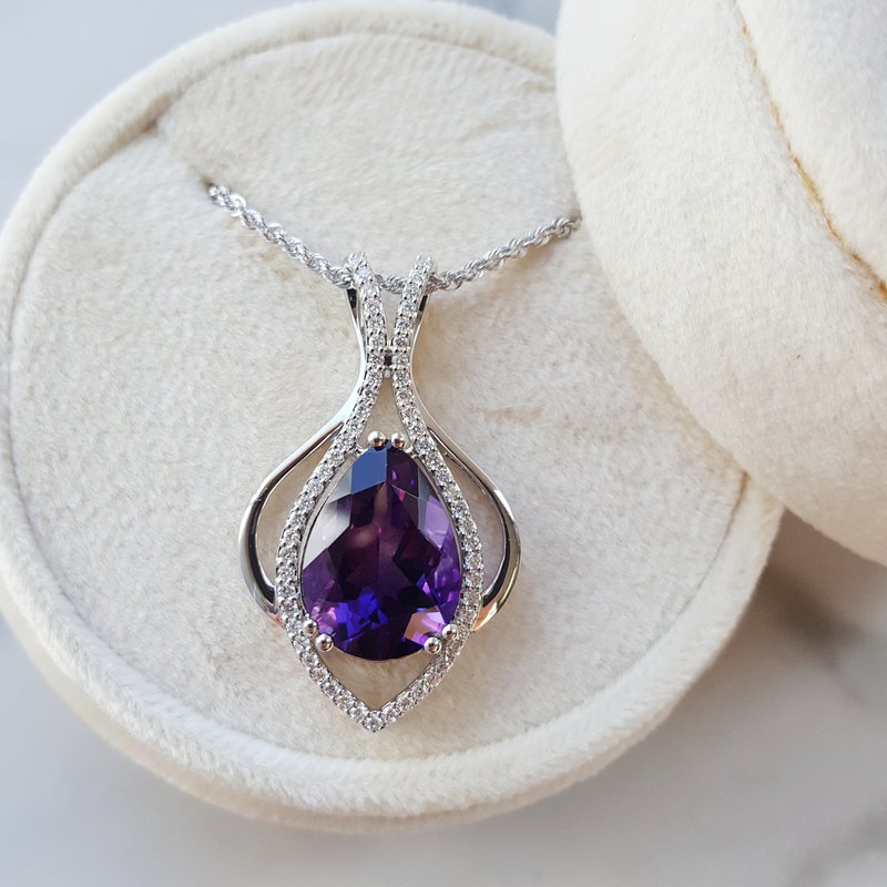 Arizona Amethyst Gold Jewelry Lotus Blossom Amethyst Pendant