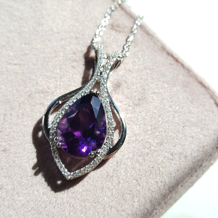 Arizona Amethyst Gold Jewelry Lotus Blossom Amethyst Pendant