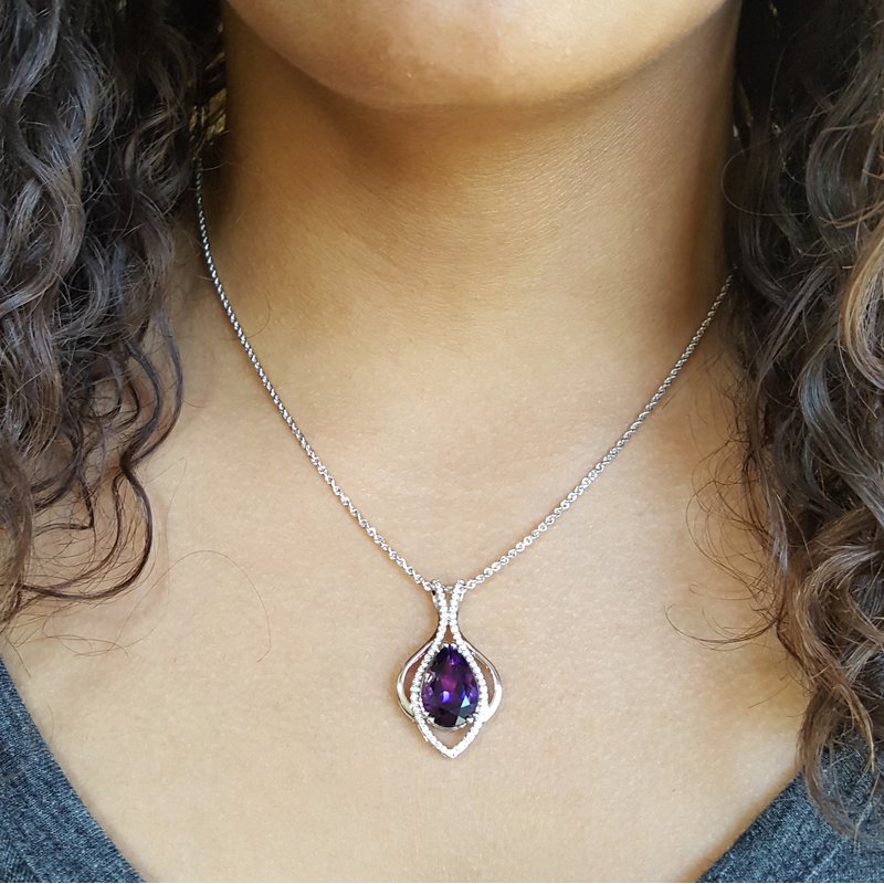 Arizona Amethyst Gold Jewelry Lotus Blossom Amethyst Pendant