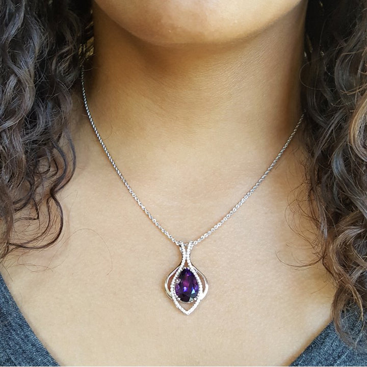 Arizona Amethyst Gold Jewelry Lotus Blossom Amethyst Pendant