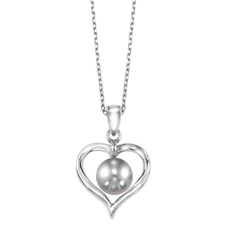 Gems One Pearl Heart Pendant