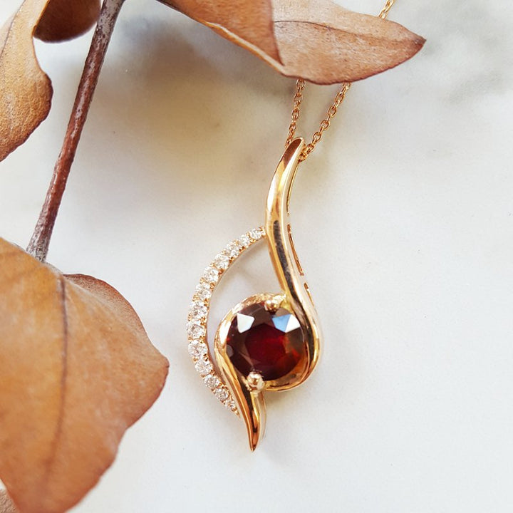 Arizona Anthill Garnet Gold Jewelry Swirl Pendant 380429