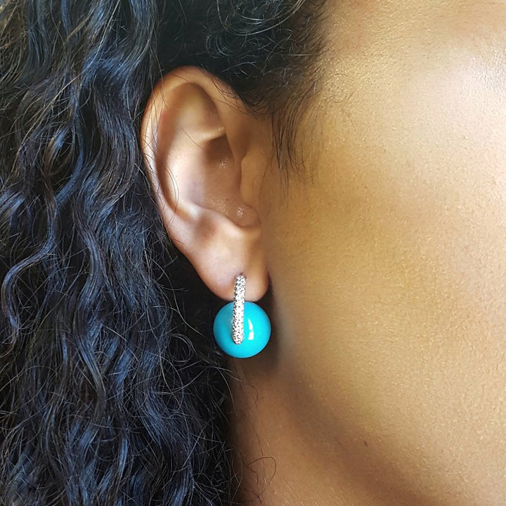 Luxury by Rene Hernandez Turquoise Sphere Earrings