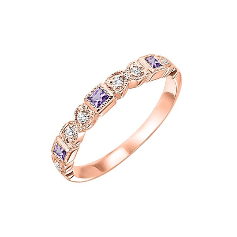  Gems One 14K Rose Gold Stackable Bezel Amethyst Band (1/10 Ct. Tw.) FR1232-4PD - Sami Fine Jewelry