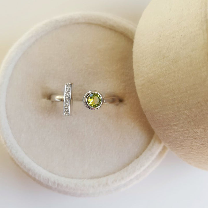 Arizona Peridot Gold Jewelry Peridot Open Fashion Ring