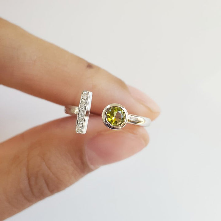 Arizona Peridot Gold Jewelry Peridot Open Fashion Ring