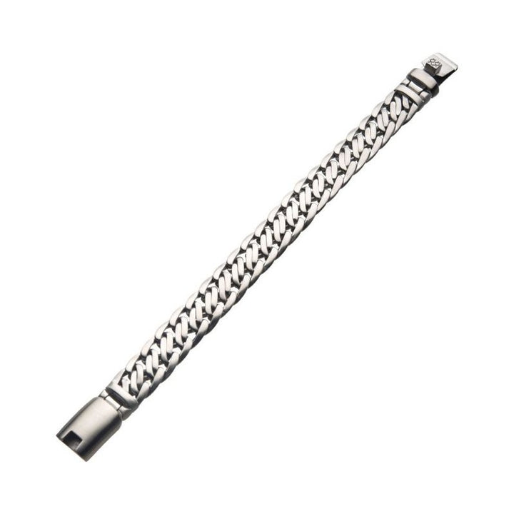INOX Jewelry Matte Stainless Steel Double Helix Chain Bracelet