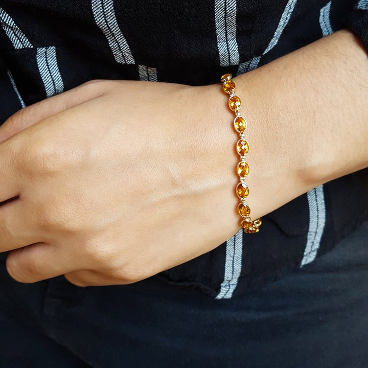 Sami Fine Jewelry Citrine Tennis Bracelet 190291
