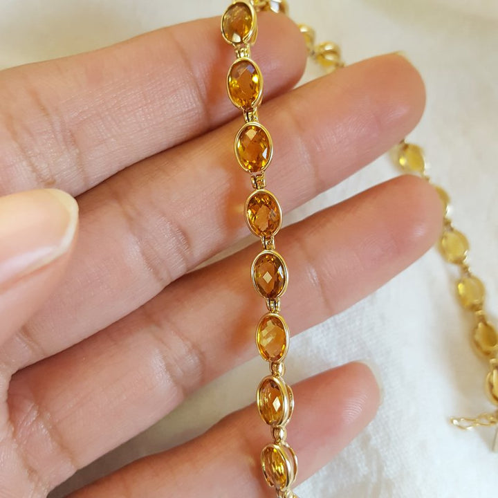 Sami Fine Jewelry Citrine Tennis Bracelet