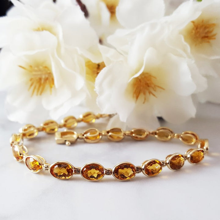 Sami Fine Jewelry Citrine Tennis Bracelet