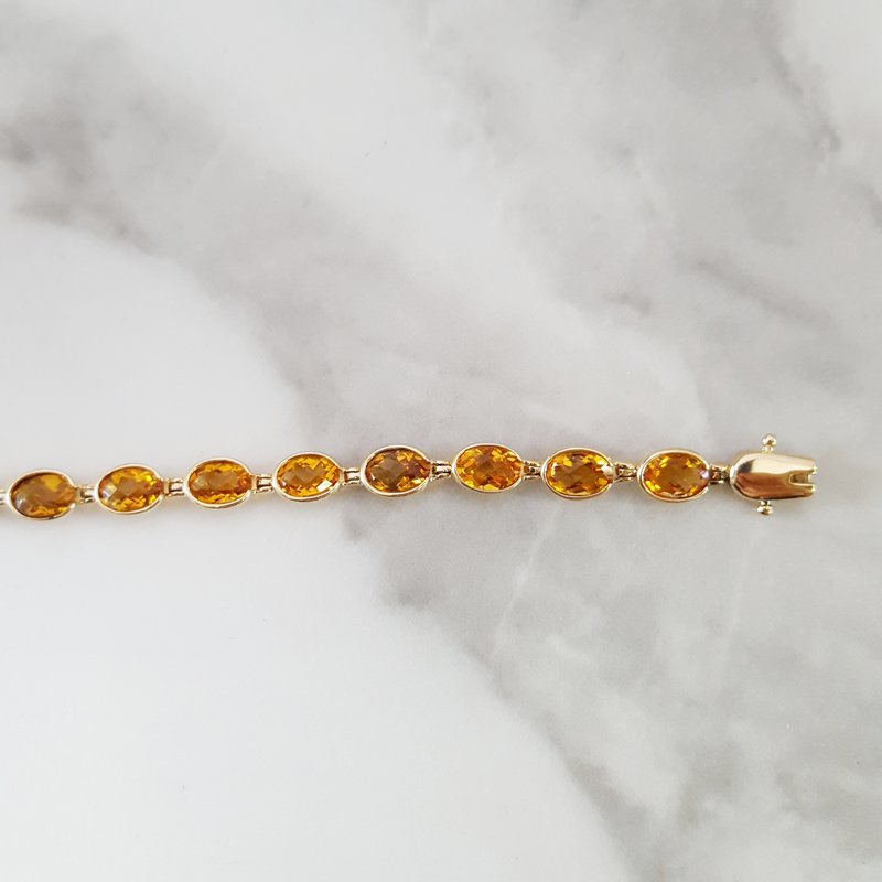 Sami Fine Jewelry Citrine Tennis Bracelet