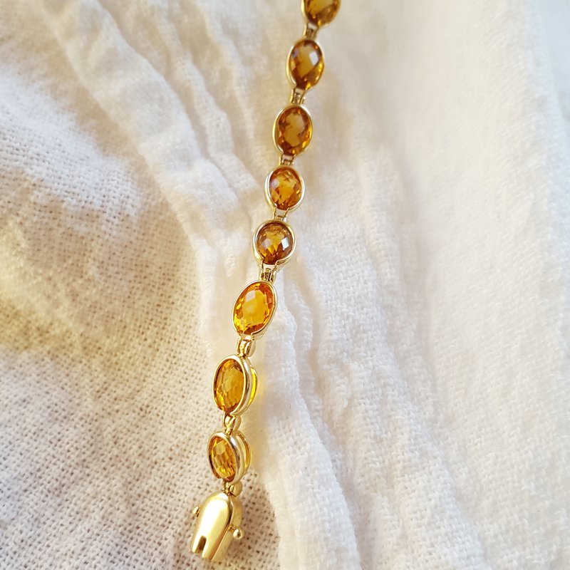Sami Fine Jewelry Citrine Tennis Bracelet