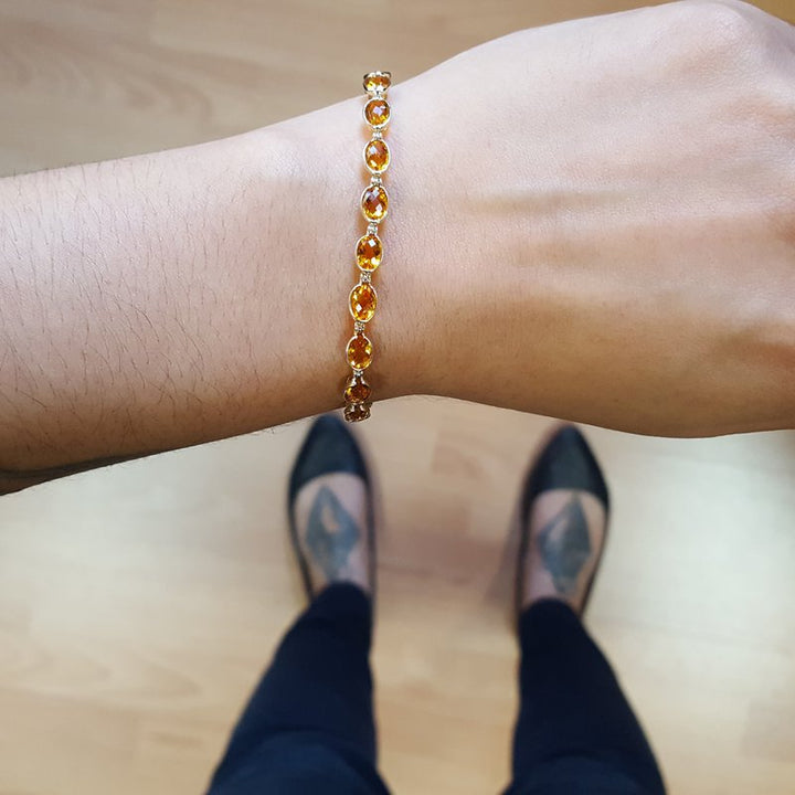 Sami Fine Jewelry Citrine Tennis Bracelet