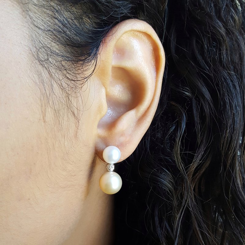 Sami Fine Jewelry Pink And White Pearl Earrings