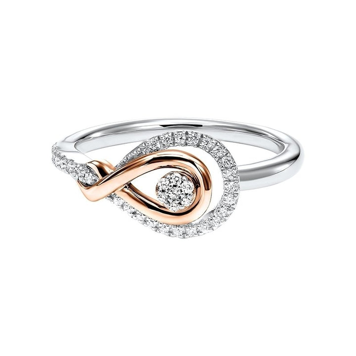 Gems One Diamond Love Knot Ring