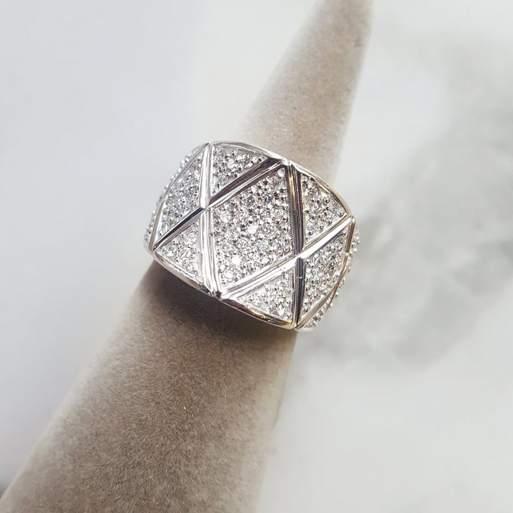 Luxury by Rene Hernandez Wide Geometric Ring 010682