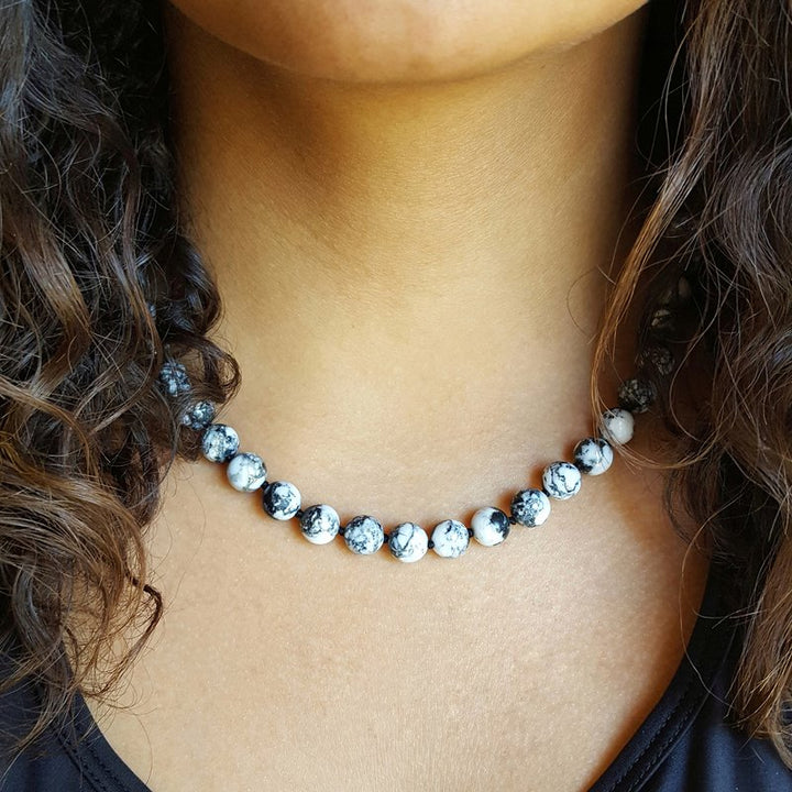 White Buffalo Diamond Clasp Necklace