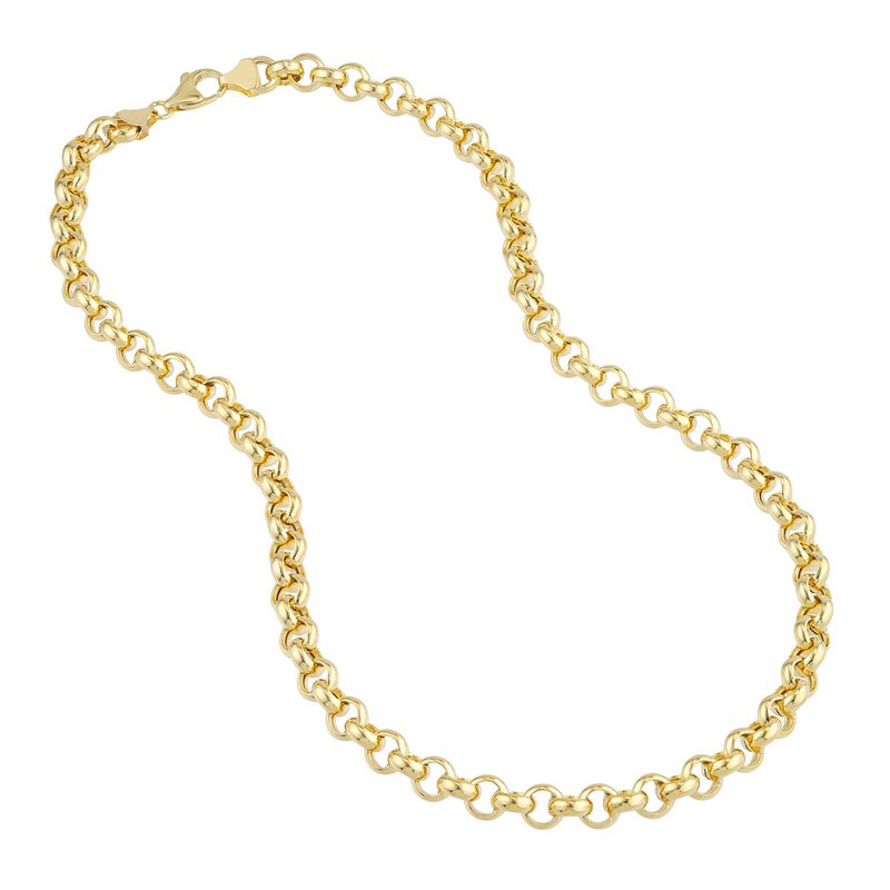 Sami Fine Jewelry 8mm Hollow Rolo Chain