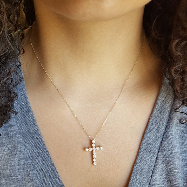 Sami Fine Jewelry Bezel Cross Necklace