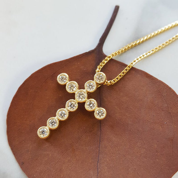 Sami Fine Jewelry Bezel Cross Necklace