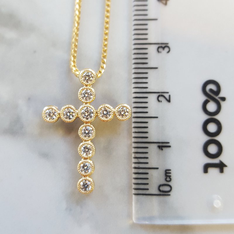 Sami Fine Jewelry Bezel Cross Necklace