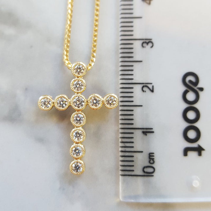 Sami Fine Jewelry Bezel Cross Necklace