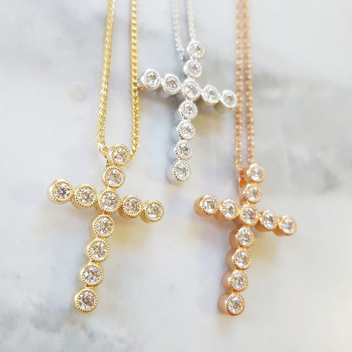 Sami Fine Jewelry Bezel Cross Necklace