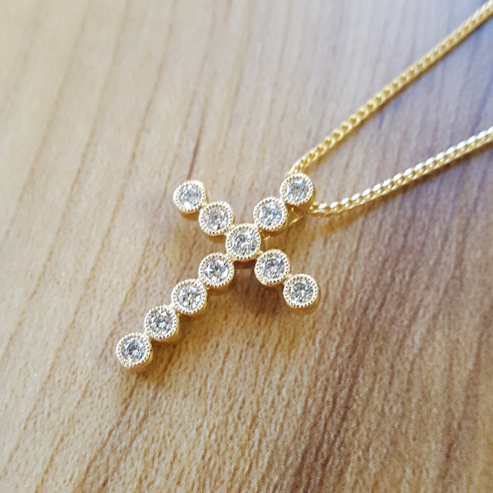 Sami Fine Jewelry Bezel Cross Necklace