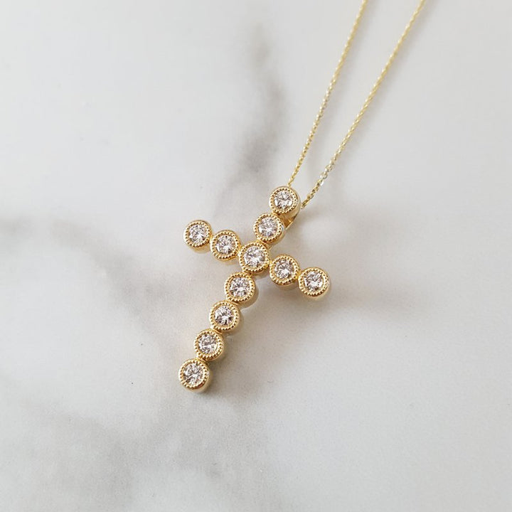 Sami Fine Jewelry Bezel Cross Necklace 121517
