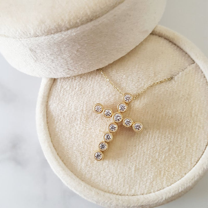 Sami Fine Jewelry Bezel Cross Necklace