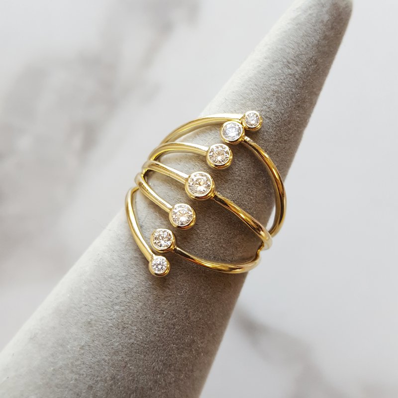 Sami Fine Jewelry Diamond Linear Split Shank Ring