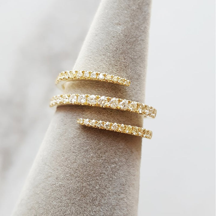 Sami Fine Jewelry Diamond Tiered Spiral Ring