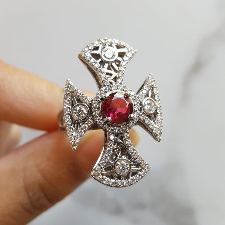 Luxury by Rene Hernandez Vintage Gothic Cross Ring