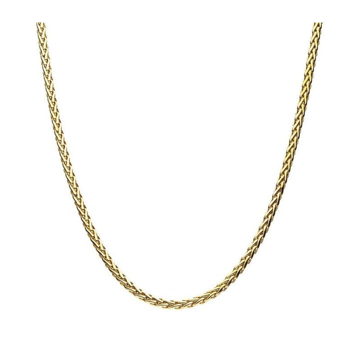INOX Jewelry Stainless Steel Gold IP 6mm Spiga Chain Shiny