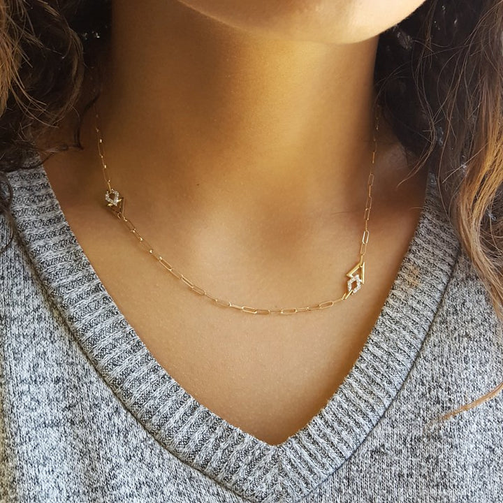 Sami Fine Jewelry Geometric Diamond Linked Chain