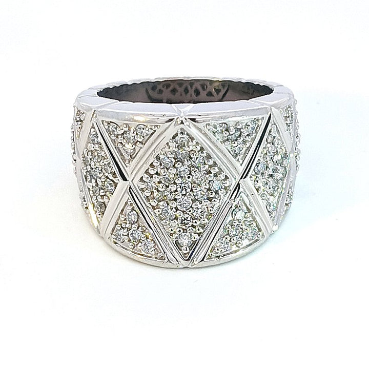 Luxury by Rene Hernandez Wide Geometric Ring